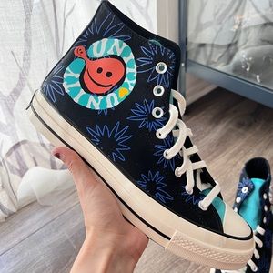 NIB Converse chuck Taylor 70 unity flower print high sneakers